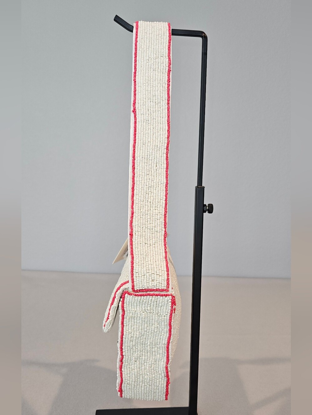 Viral Sol & Mer "Feelin' Lucky" White Beaded Shoulder Bag NWT Aces & Dice - Picture 6 of 14
